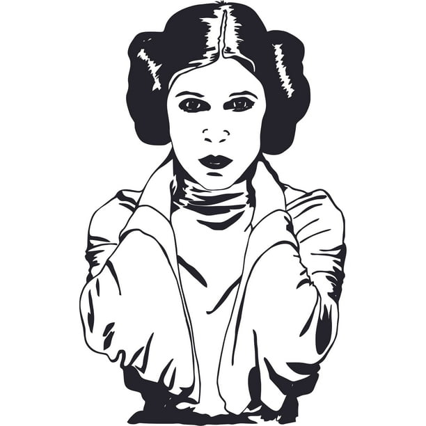 Details about   Princess Leia  Star Wars WALL ART VINYL DECAL STICKER 22"x23" CHOICE OF COLOR